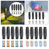 Maxbell 5 Pieces Junction Boxes Electrical Power Cord Box Cable Connectors for Black 2 pin