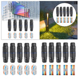 Maxbell 5 Pieces Junction Boxes Electrical Power Cord Box Cable Connectors for Black 2 pin