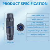 Maxbell 5 Pieces Junction Boxes Electrical Power Cord Box Cable Connectors for Black 3 pin