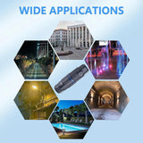 Maxbell 5 Pieces Junction Boxes Electrical Power Cord Box Cable Connectors for Black 3 pin