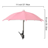 Maxbell Phone Umbrella Sunshade Photography Travel Professional Universal Anti Glare Pink