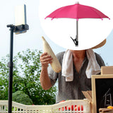 Maxbell Phone Umbrella Sunshade Photography Travel Professional Universal Anti Glare Rose Red