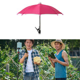 Maxbell Phone Umbrella Sunshade Photography Travel Professional Universal Anti Glare Rose Red