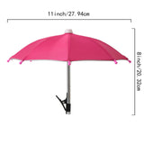 Maxbell Phone Umbrella Sunshade Photography Travel Professional Universal Anti Glare Rose Red