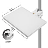 Maxbell Microphone Stand Tray Clamp on Rack Tray Holder for Broadcast Recording  M