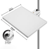 Maxbell Microphone Stand Tray Clamp on Rack Tray Holder for Broadcast Recording  L