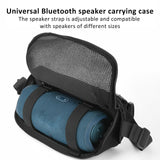 Maxbell Portable Speaker Bag Adjustable Strap Multipurpose Lightweight Carrying Case Black