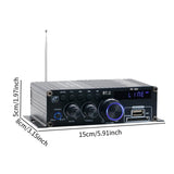Maxbell Bluetooths Power Amplifier Compact 60W x2  Sound for Home Theater Bar