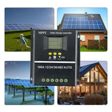 Maxbell Solar Charge Controller Double USB Port 12V 24V 36V 48V Adjustable Mppt 100A