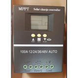 Maxbell Solar Charge Controller Double USB Port 12V 24V 36V 48V Adjustable Mppt 100A