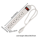 Maxbell 6 Outlet Power Strip US Plug Compact Accessories for Commercial Dorm Desktop 100cm Cord