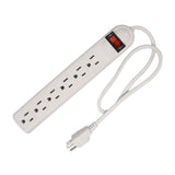Maxbell 6 Outlet Power Strip US Plug Compact Accessories for Commercial Dorm Desktop 75cm Cord