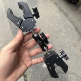 Maxbell Double Head Crab Clamp Camera Clamp Strong Crab Clamp for Motorcycle Cycling 22cm