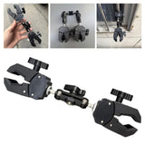 Maxbell Double Head Crab Clamp Camera Clamp Strong Crab Clamp for Motorcycle Cycling 22cm