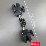 Maxbell Double Head Crab Clamp Camera Clamp Strong Crab Clamp for Motorcycle Cycling 22cm