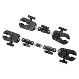 Maxbell Double Head Crab Clamp Camera Clamp Strong Crab Clamp for Motorcycle Cycling 22cm