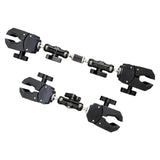 Maxbell Double Head Crab Clamp Camera Clamp Strong Crab Clamp for Motorcycle Cycling 22cm