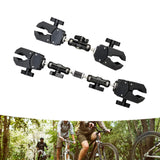 Maxbell Double Head Crab Clamp Camera Clamp Strong Crab Clamp for Motorcycle Cycling 22cm