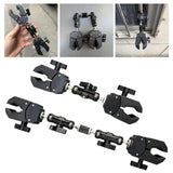 Maxbell Double Head Crab Clamp Camera Clamp Strong Crab Clamp for Motorcycle Cycling 22cm