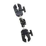 Maxbell Double Head Crab Clamp Camera Clamp Strong Crab Clamp for Motorcycle Cycling 22cm