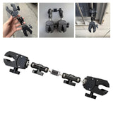 Maxbell Double Head Crab Clamp Camera Clamp Strong Crab Clamp for Motorcycle Cycling 30cm