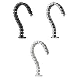 Maxbell Vertebrae Cable Management Kit Wire Threading Tube for Home Conference Table Black