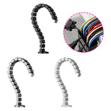 Maxbell Vertebrae Cable Management Kit Wire Threading Tube for Home Conference Table Black