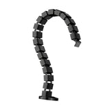 Maxbell Vertebrae Cable Management Kit Wire Threading Tube for Home Conference Table Black