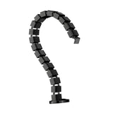 Maxbell Vertebrae Cable Management Kit Wire Threading Tube for Home Conference Table Black