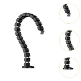 Maxbell Vertebrae Cable Management Kit Wire Threading Tube for Home Conference Table Black