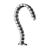 Maxbell Vertebrae Cable Management Kit Wire Threading Tube for Home Conference Table Silver