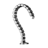 Maxbell Vertebrae Cable Management Kit Wire Threading Tube for Home Conference Table Silver