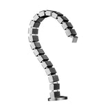 Maxbell Vertebrae Cable Management Kit Wire Threading Tube for Home Conference Table Silver