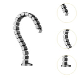 Maxbell Vertebrae Cable Management Kit Wire Threading Tube for Home Conference Table Silver