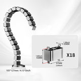 Maxbell Vertebrae Cable Management Kit Wire Threading Tube for Home Conference Table Silver