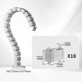 Maxbell Vertebrae Cable Management Kit Wire Threading Tube for Home Conference Table White