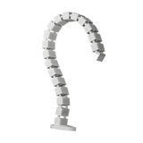 Maxbell Vertebrae Cable Management Kit Wire Threading Tube for Home Conference Table White