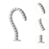 Maxbell Vertebrae Cable Management Kit Wire Threading Tube for Home Conference Table White