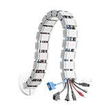 Maxbell Vertebrae Cable Management Kit Wire Threading Tube for Home Conference Table White