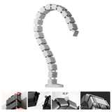 Maxbell Vertebrae Cable Management Kit Wire Threading Tube for Home Conference Table White