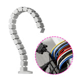 Maxbell Vertebrae Cable Management Kit Wire Threading Tube for Home Conference Table White