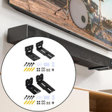 Maxbell Soundbar Wall Mount Bracket Depth Adjustable with Hardware Under TV Style A