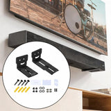 Maxbell Soundbar Wall Mount Bracket Depth Adjustable with Hardware Under TV Style A