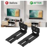 Maxbell Soundbar Wall Mount Bracket Depth Adjustable with Hardware Under TV Style A