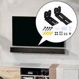 Maxbell Soundbar Wall Mount Bracket Depth Adjustable with Hardware Under TV Style B