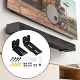 Maxbell Soundbar Wall Mount Bracket Depth Adjustable with Hardware Under TV Style B