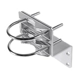 Maxbell Pole Mount Bracket Weatherproof Accessories Iron Mast Clamp for Outside Home