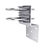 Maxbell Pole Mount Bracket Weatherproof Accessories Iron Mast Clamp for Outside Home
