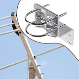 Maxbell Pole Mount Bracket Weatherproof Accessories Iron Mast Clamp for Outside Home