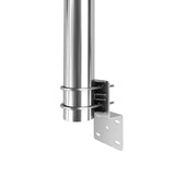 Maxbell Pole Mount Bracket Weatherproof Accessories Iron Mast Clamp for Outside Home